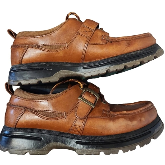 Polo Ralph Lauren Shoes Mens 10 Brown Leather Monk Strap Loafers 10.5D